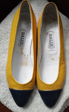 bally yellow court shoes