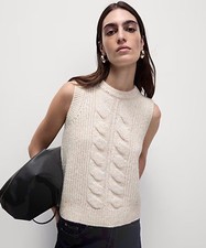 M&S Cable Knit Sequin Knitted