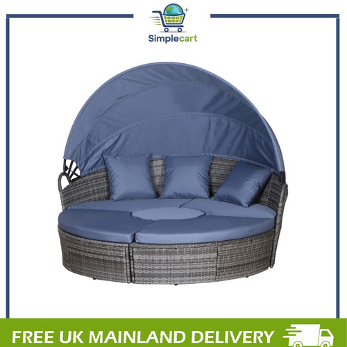 Rattan garden daybed sun - rattan,
