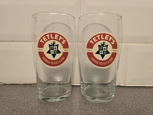 Tetley bitter pint glasses - tetley’s,