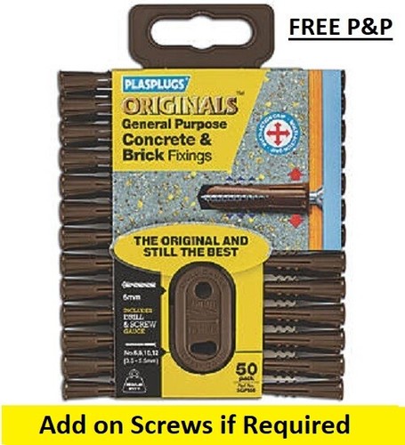 Plasplugs wall plugs 6mm for - plugs,