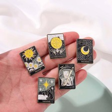 Mystic Tarot Card Enamel Pins