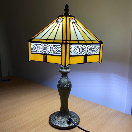 Tiffany table lamp handmade - table,