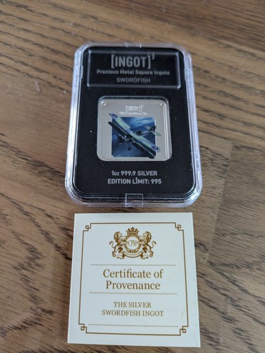 Raf swordfish silver square - raf,