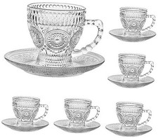 Vintage Glass Tea Cups with
