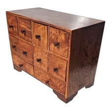 Vintage Asian / Oriental Hand Made Rosewood Multi-Drawer Spice Chest