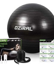 Oziral Gym, Yoga, Birthing Ball, Extra Thick with Quick Pump Slip-Resistant
