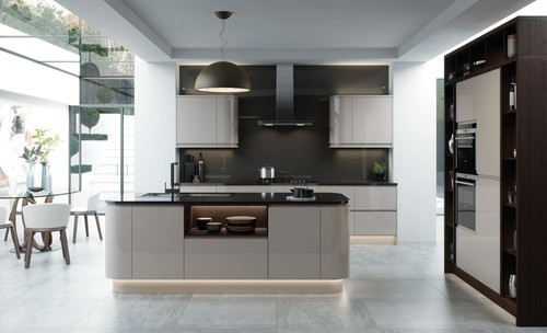 Strada gloss cashmere kitchen - cashmere,