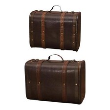 Wooden vintage style suitcase - wooden,