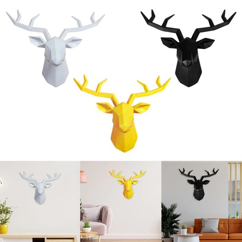 Resin deer head sculpture - deer,