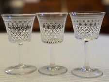 Lady Hamilton Pall Mall Glasses x3 Cut Etched Sherry Port Wine Liquor Vintage #1