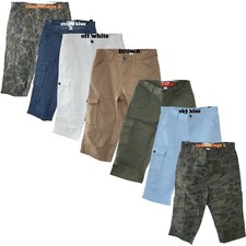 Men's Cargo Shorts Three Quarter Length 3/4 Long Casual Multi Pockets Cotton New