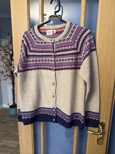 Country rose fairisle cardigan - rose,
