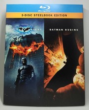 Batman Begins / The Dark Knight blu ray steelbook & slipcase German import