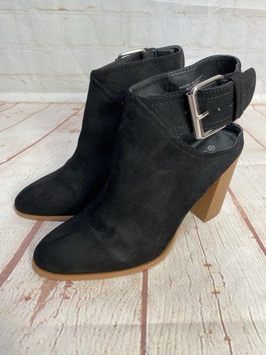 Peacocks black faux suede - peacocks,