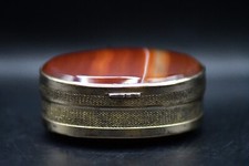 Lovely Agate & Brass Oval