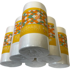 Roll of 100 Soft Disposable flushable BAMBOO Baby Nappy Liners for Cloth Nappy 