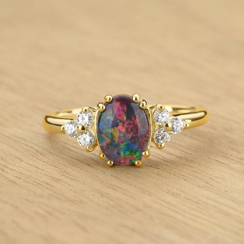Natural black opal diamonds - black,