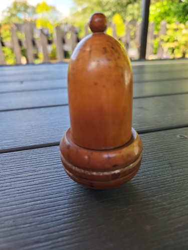 Antique turned wooden treen - turned,