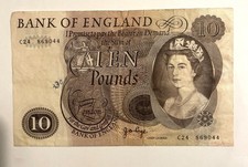 OLD TEN POUNDS NOTE C24 869044