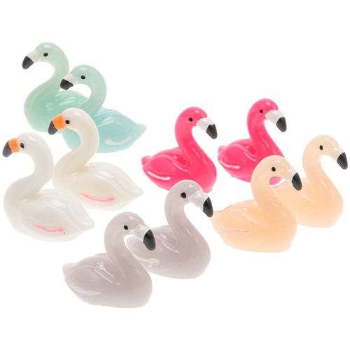 10pcs mini resin flamingo - 10pcs,