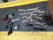 Assorted bike items, tools