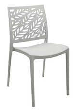Plastic Stylish Lounge Kitchen Dining Chair Retro Bistro Outdoor Indoor Set of 4
