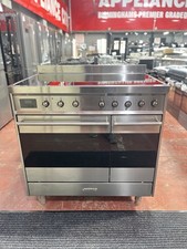 SMEG C92IMX9 90 cm Electric Induction Range Cooker - Stainless Steel