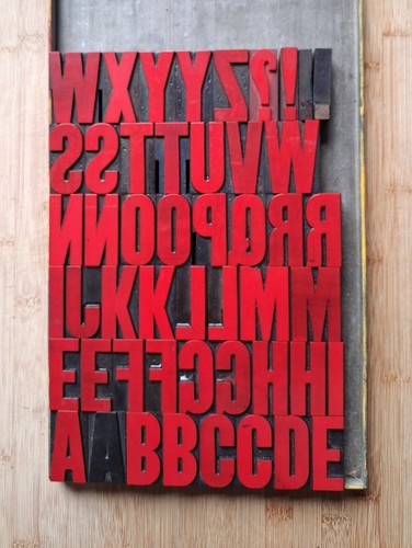 Plastic wood letterpress - plastic,