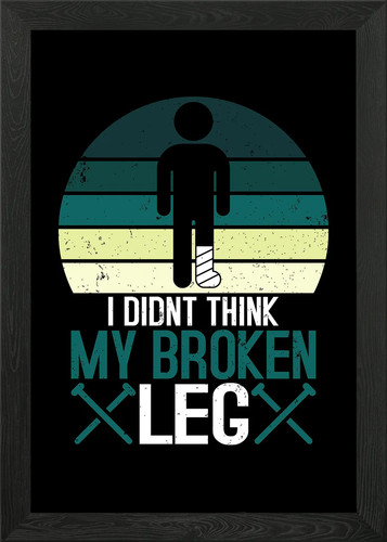 Broken leg framed wall art - leg,
