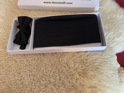 Tiesnstuff black cummerbund - black,