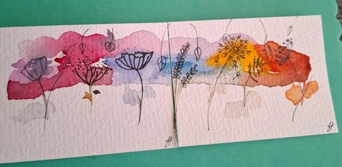 Aceo pair watercolour dancing - pair,