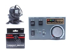ROKUHAN 'Z' GAUGE LOT OF 3 - CONTROLLER, ADAPTOR & TURNOUT SWITCH