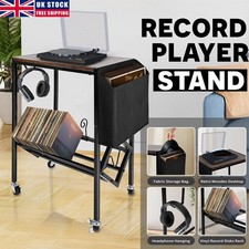 Record Player Stand with Vinyl