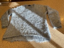 Marks & Spencers cosy fluffy, sparkly, jumper. Pretty powder blue, size 18.