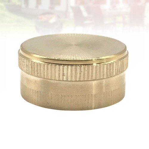 2pcs golden brass end plugs - golden,