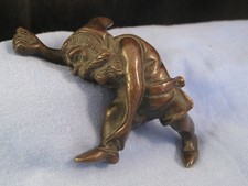 BRONZE ANTIQUE GNOME FOLKLORE FOREST MAN MINING FIGURINE STATUE BLACK FOREST ?