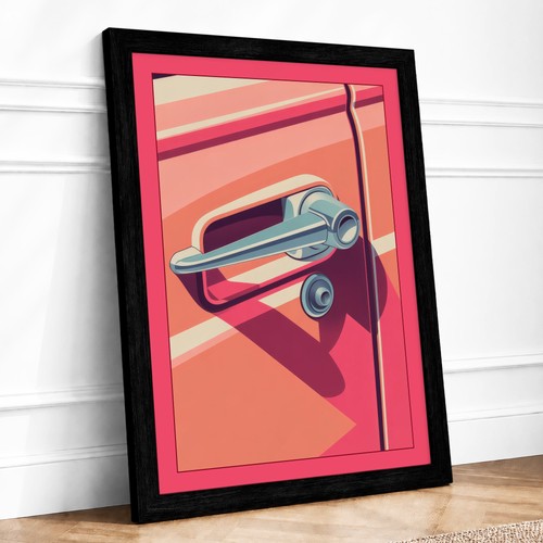 Chrome door handle retro - chrome,