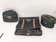 Antler Dark Green Three Piece Travel Luggage Set Inc Garment Bag & Vanity Case