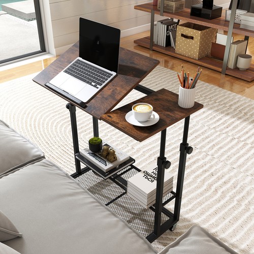 Brown mobile stand - mobile, desk