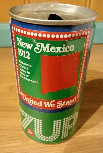 Vintage 7up soda can - vintage,