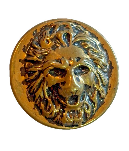 Brass buttons lion head - buttons,