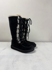 UGG Boots Black Suede Moccasin