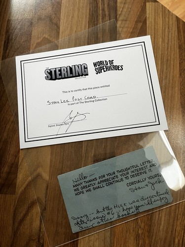Stan lee hand written signed - stan, &