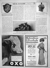 Original Old Antique Print