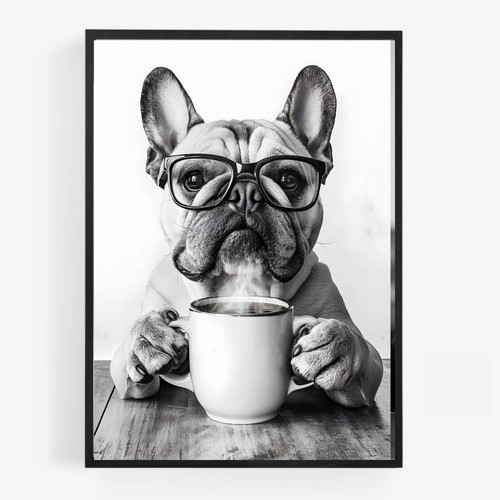 Funny kitchen french bulldog