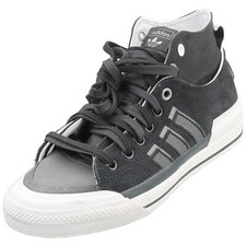adidas Nizza Hi Mens Fashion Trainers in Black White
