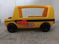 Vintage Little Tikes Yellow School Bus Vehicle Toddler Tots