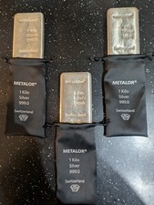 Metalor 1kilo Silver Bar