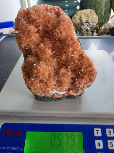 Large pink stilbite crystal - large,